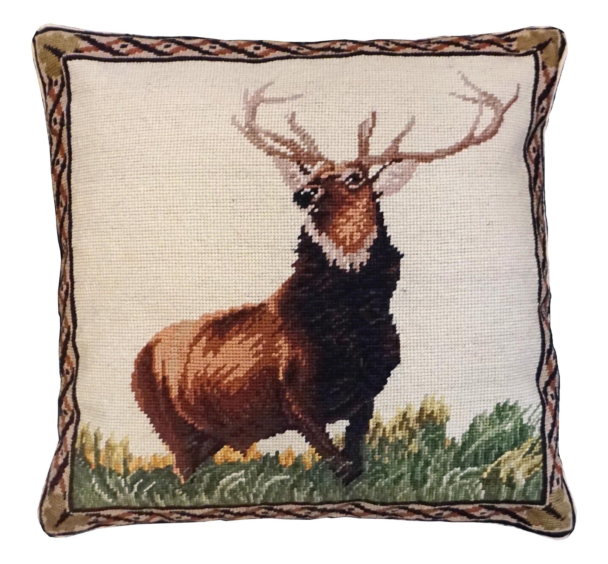 Deer 18x28 Needlepoint Decorative Pillow - Gifted Parrot