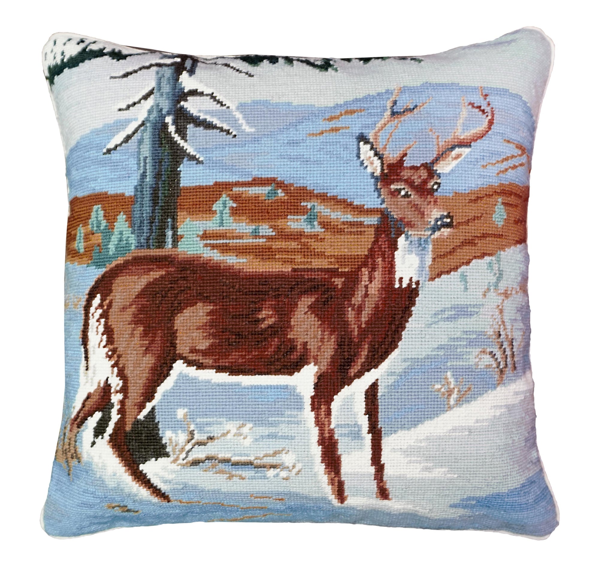 Deer 18x28 Needlepoint Decorative Pillow - Gifted Parrot