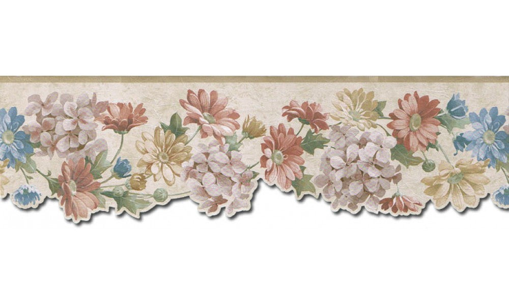 Dundee Deco Falkirk Dandy Purple, Cream, Pink Flowers, Hummingbird Floral  Peel and Stick Wallpaper Border DDHDBD9020 - The Home Depot