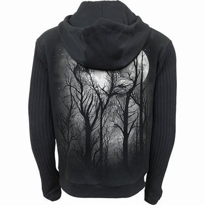 FOREST WOLF - Supa Ribbed Sleeve Hoody Black - Spiral USA