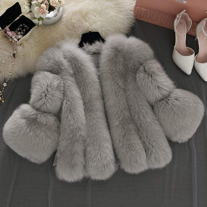 Wholesale V Neck Short Fluffy Faux Fur Coats F2747 – Furdela