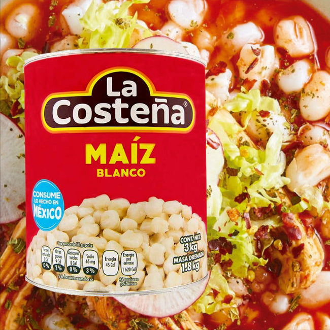 La Costeña Corn grains / Hominy for Pozole 3,000 g – MEXLATIN