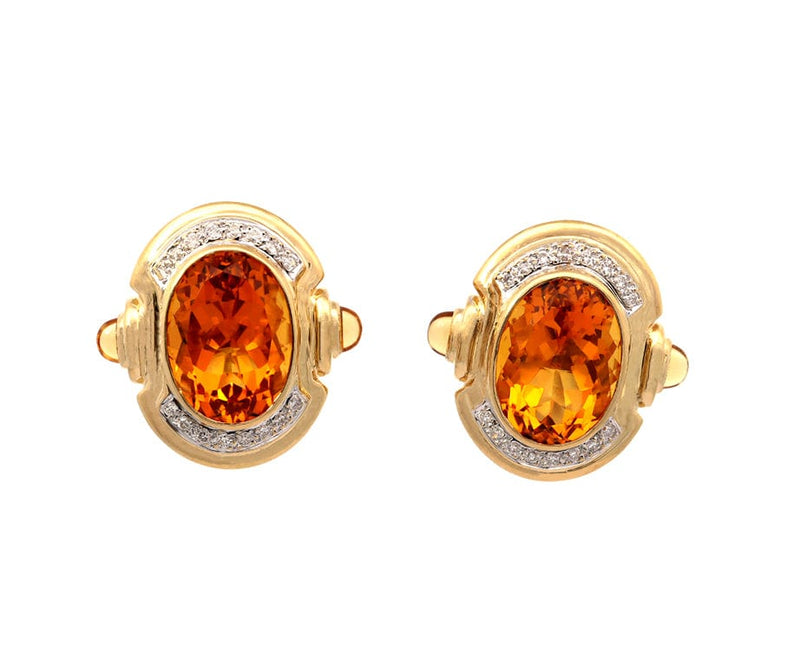 Shop Citrine Diamond Earrings in 14k Real Gold | Chordia Jewels