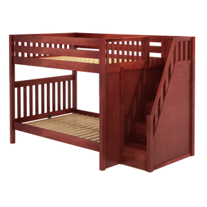 Maxtrix Full XL High Bunk Bed with Stairs