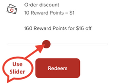 Redeem reward points for a voucher