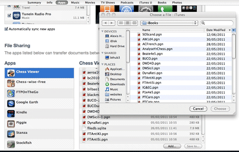 iTunes file sharing