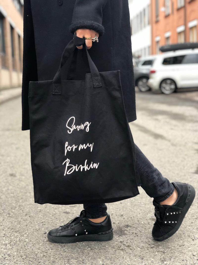 birkin canvas tote bag