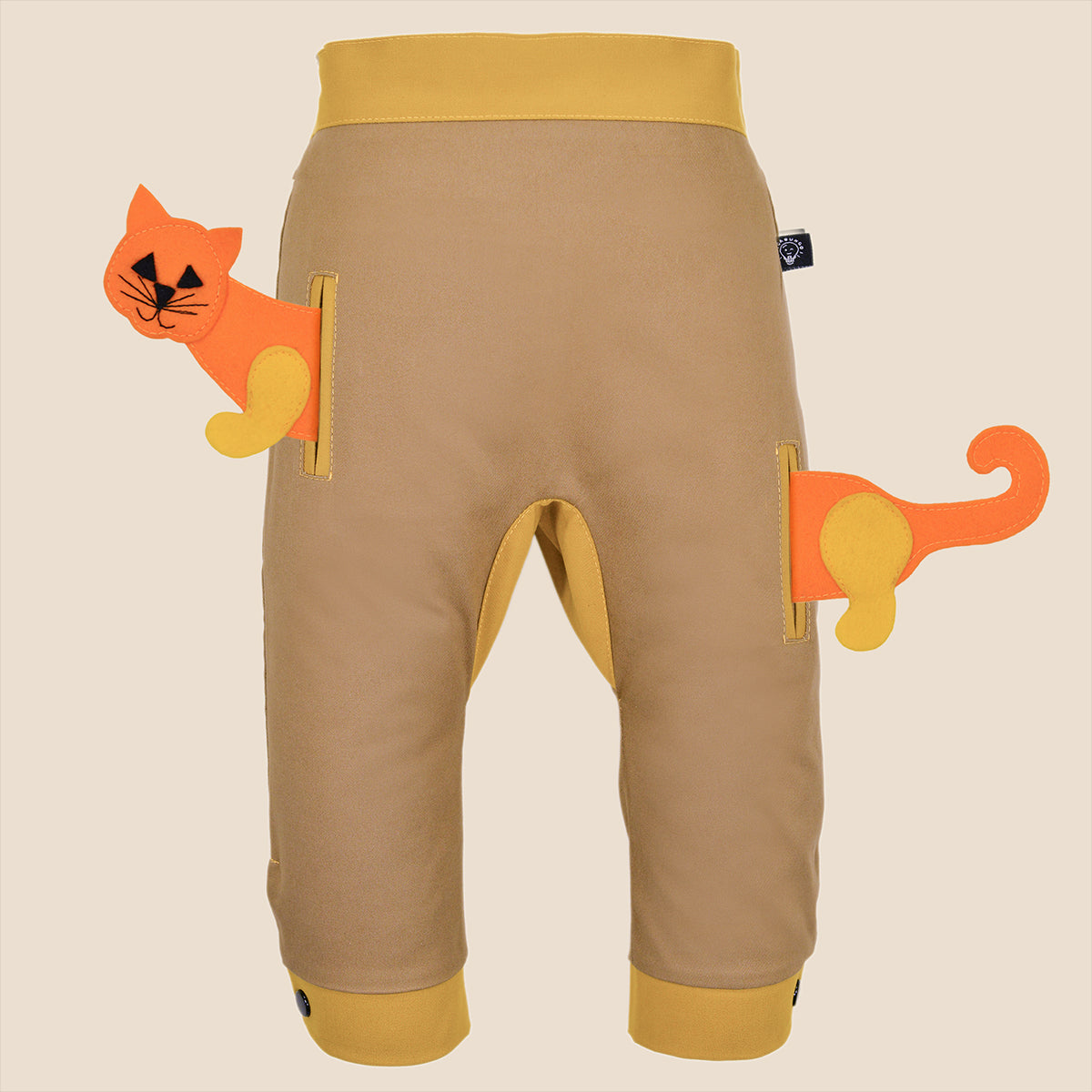 schakelaar Supermarkt mouw POCKET SET - Trousers duo colori with ANIMAL Toy - Beige beige baby