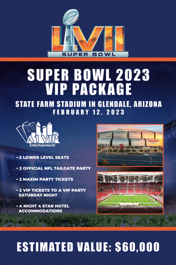 Super Bowl 2024 VIP Package in Las Vegas Nevada on the 50 Yard Line