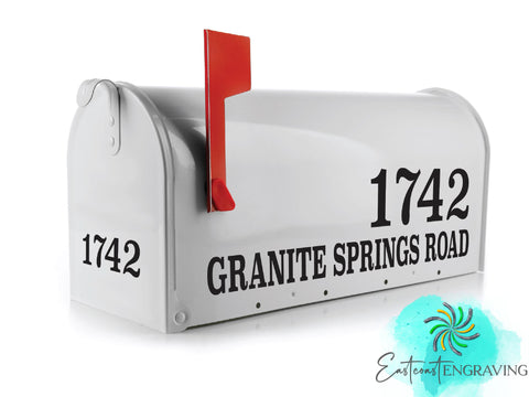 Eastcoast Engraving Mailbox Address Decal