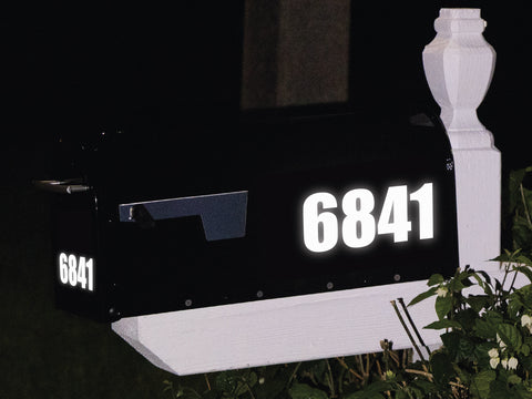 white reflective numbers for mailbox by Eastcoast Engraving