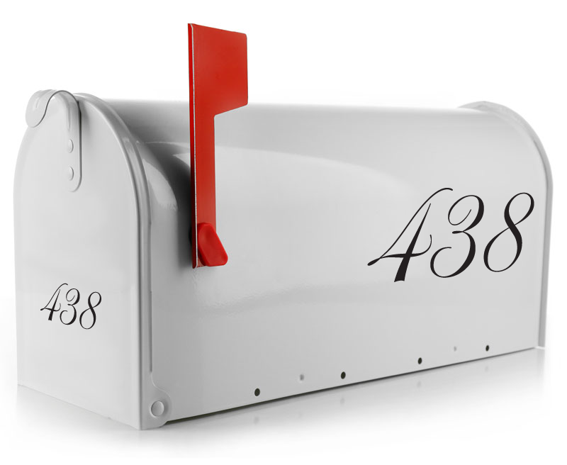 Swirl Font Vinyl Mailbox Decal – Personalized Elegance – Eastcoast Engraving