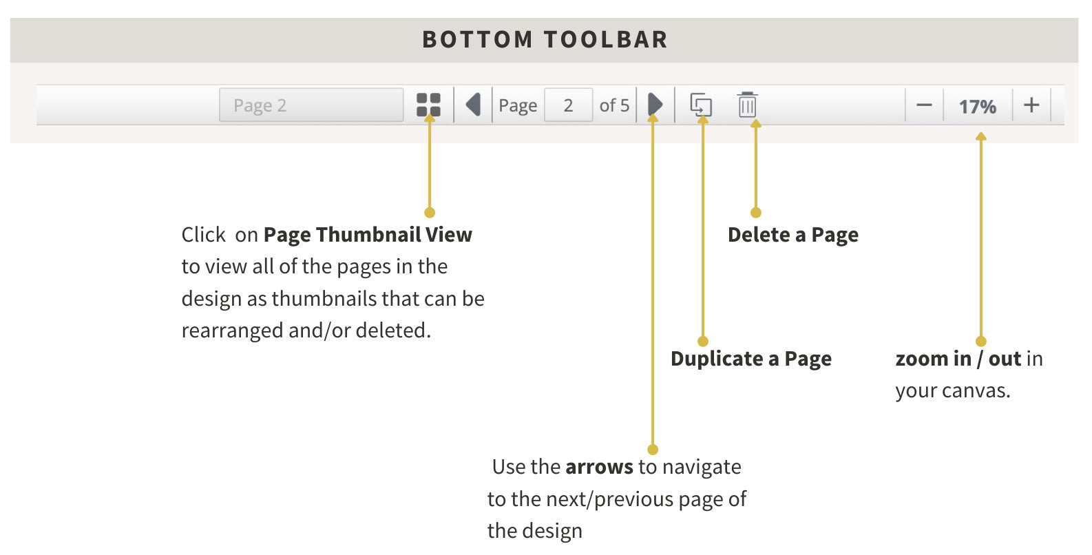 Corjl Bottom Toolbar