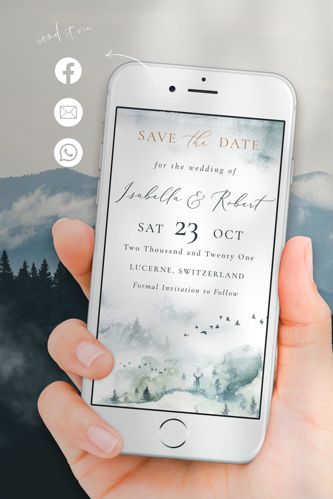 Mountain Theme Save the Date Evite