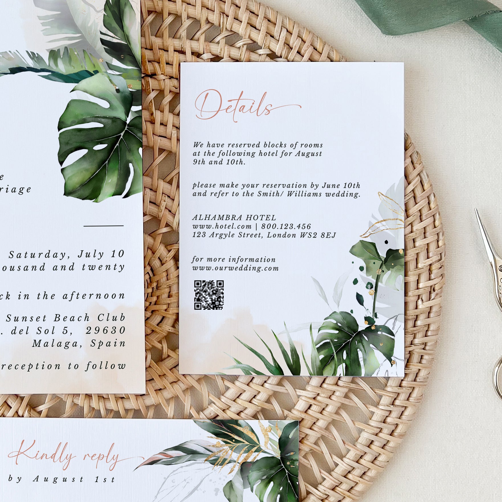 QR code on wedding invitations