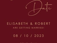 Anita | Burgundy Save the Date Video Template