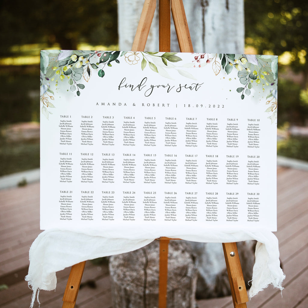 Rustic Wedding Seating Chart