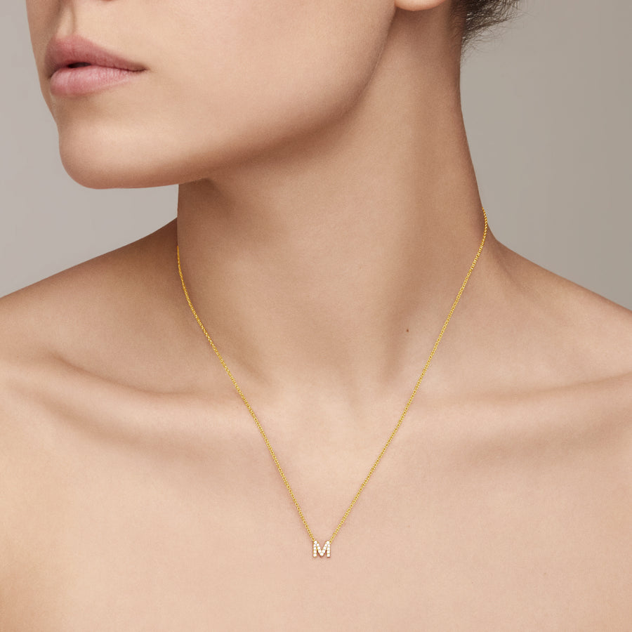 14K Gold Initial Necklace - Letter Necklace - Ana Luisa Jewelry