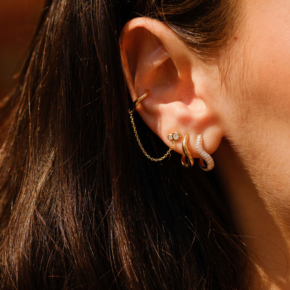 Wavy Hoop Earring