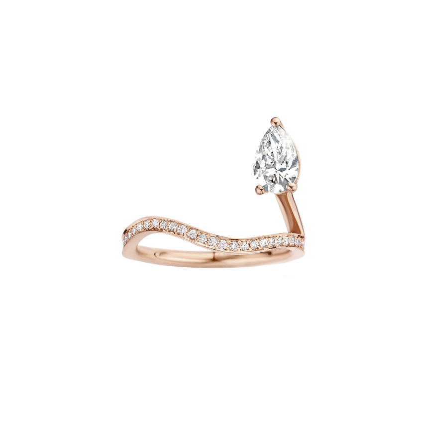 Serena Ring 1ct Pear Rose Gold