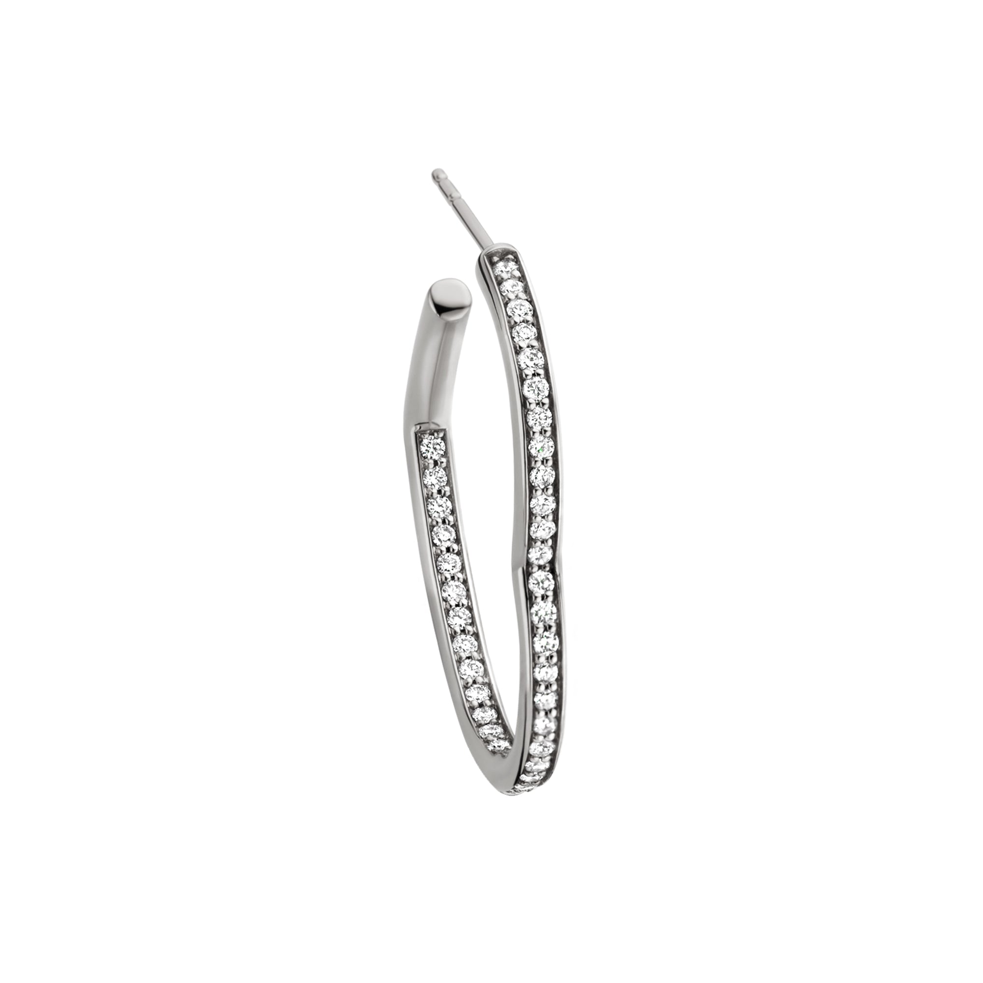 Open Heart Hoop Earring