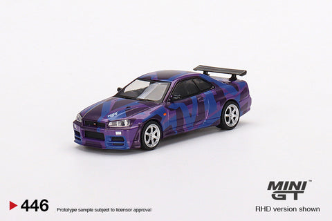 2022 Mini GT #447 Nissan Skyline GT-R (R34) V-Spec II Digital