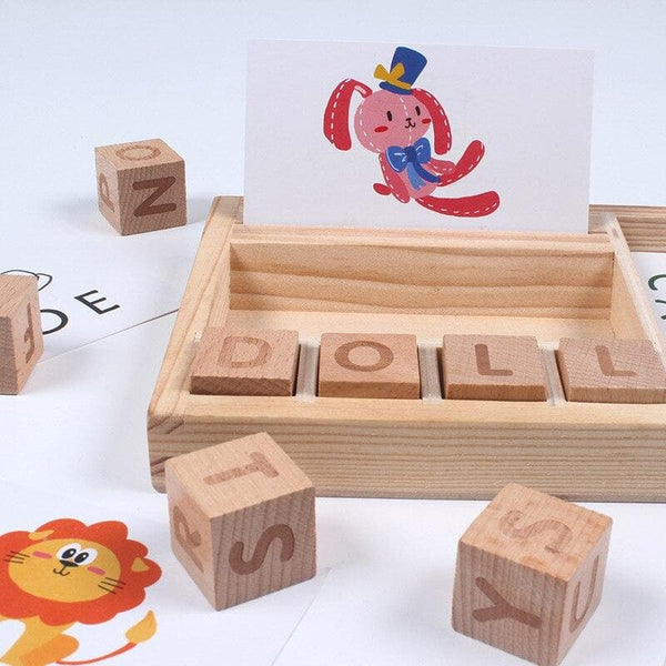 wooden spelling game