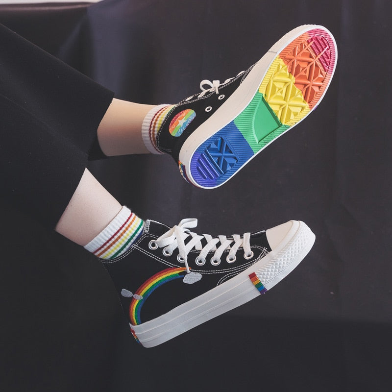 Rainbow Sneakers – COLORA CANVAS