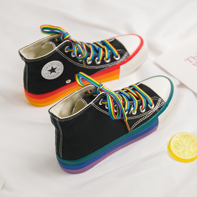 rainbow color sneakers