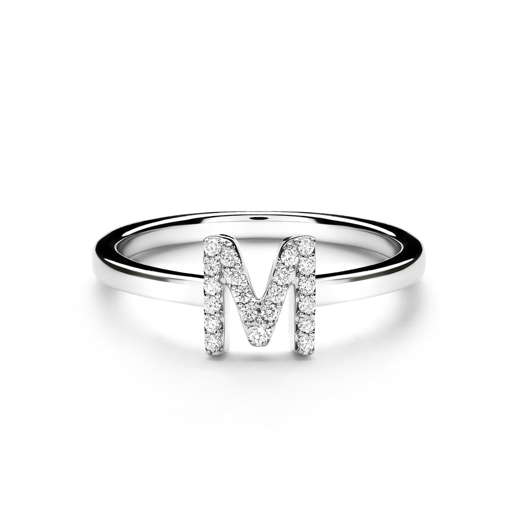 M Alphabet Diamond Ring (P1812100025) – Lino & Sons Jewellery