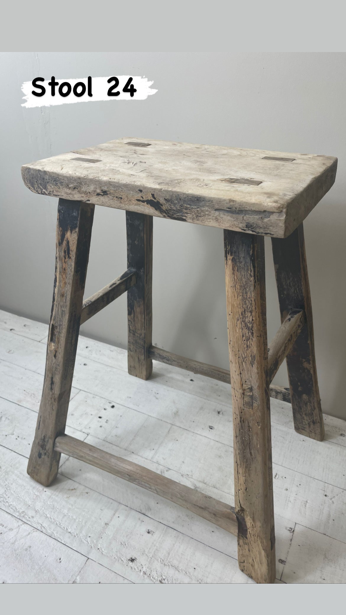 rustic bench stool