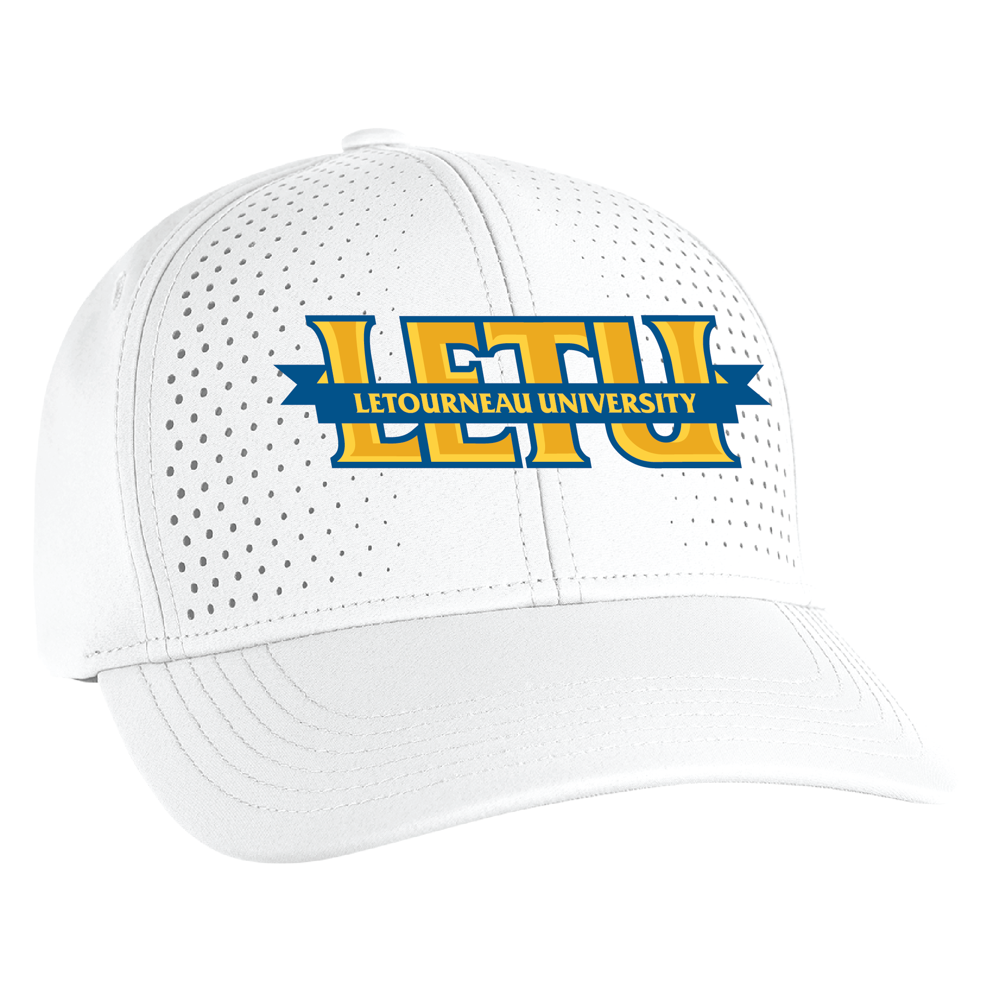 Airflow Laser Front Panel Structured Classic Fit Cap, White
