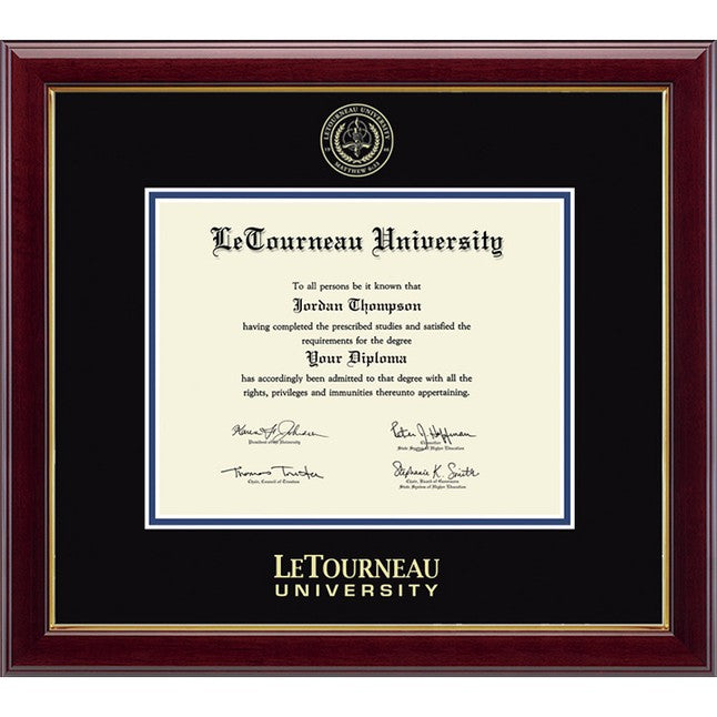 Church Hill Classics Gold Embossed Bachelors Diploma Frame, Black #306717 - LeTourneau Campus Store