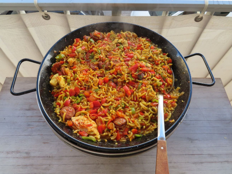 Paella on the Lotus Grill