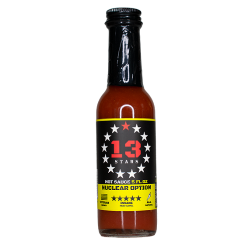 13 Stars Hot Sauce bottle of Nuclear Option