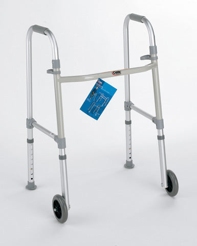 Walker Dual Paddle Folding w/ 5 Wheels & Glides