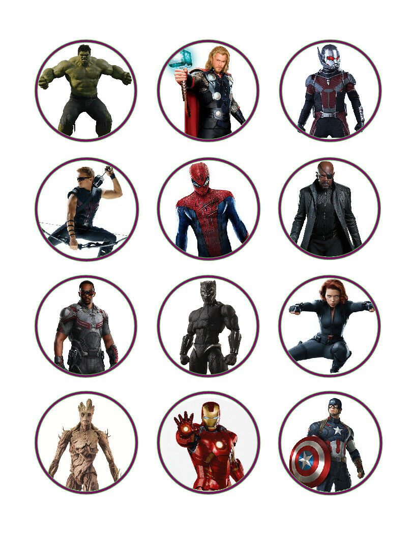 Avengers Free Printable Cake Toppers