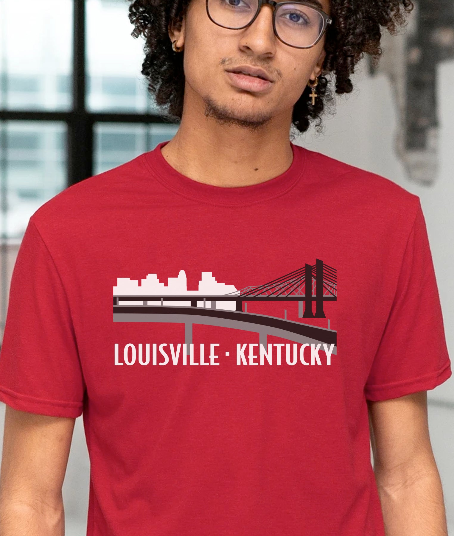 Louisville Fleur-de-Lis T-Shirt Premium Cotton Navy with Long Sleeves -  Just Creations