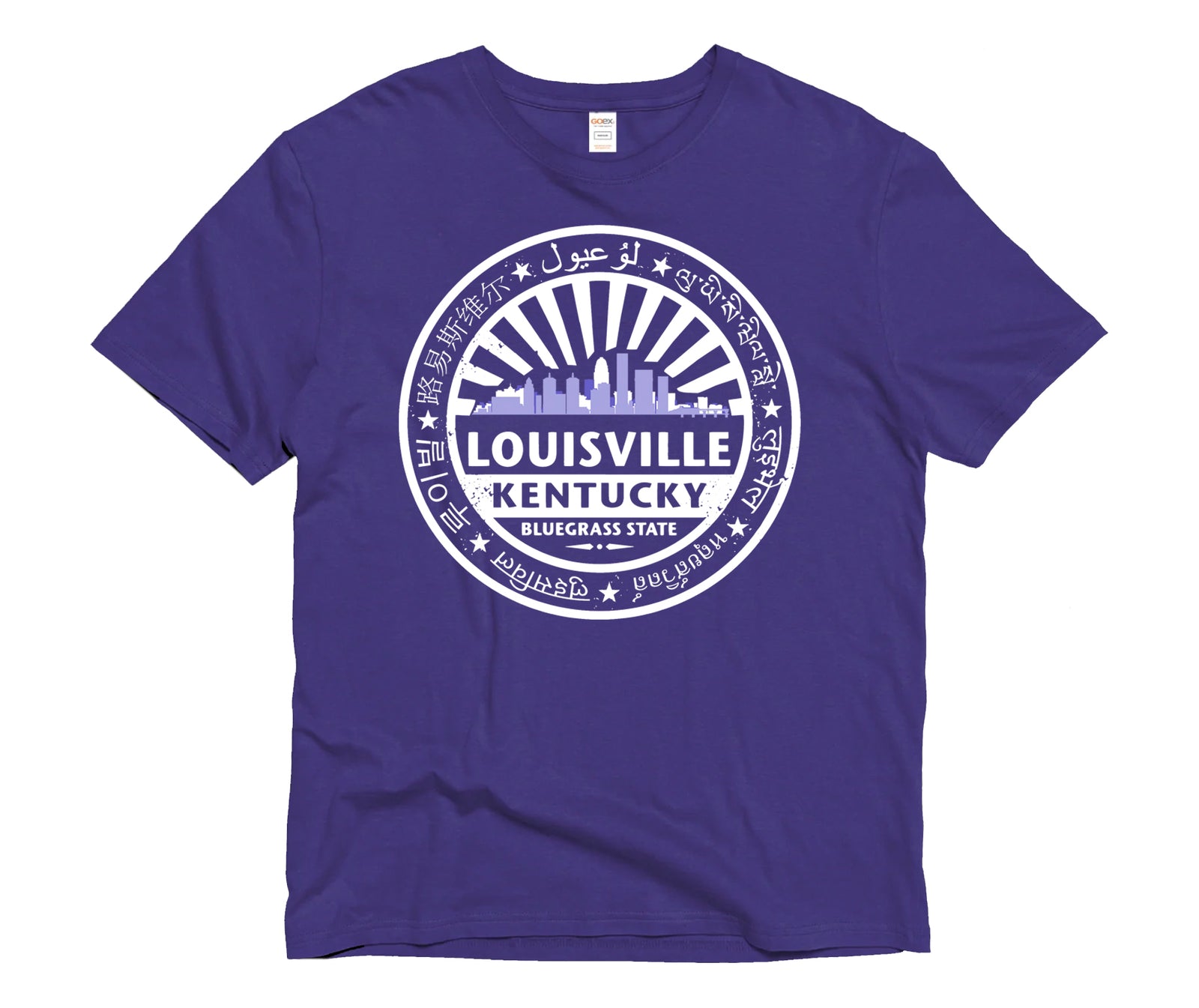 Louisville Fleur-de-Lis T-Shirt Premium Cotton Navy with Long Sleeves - GOEX