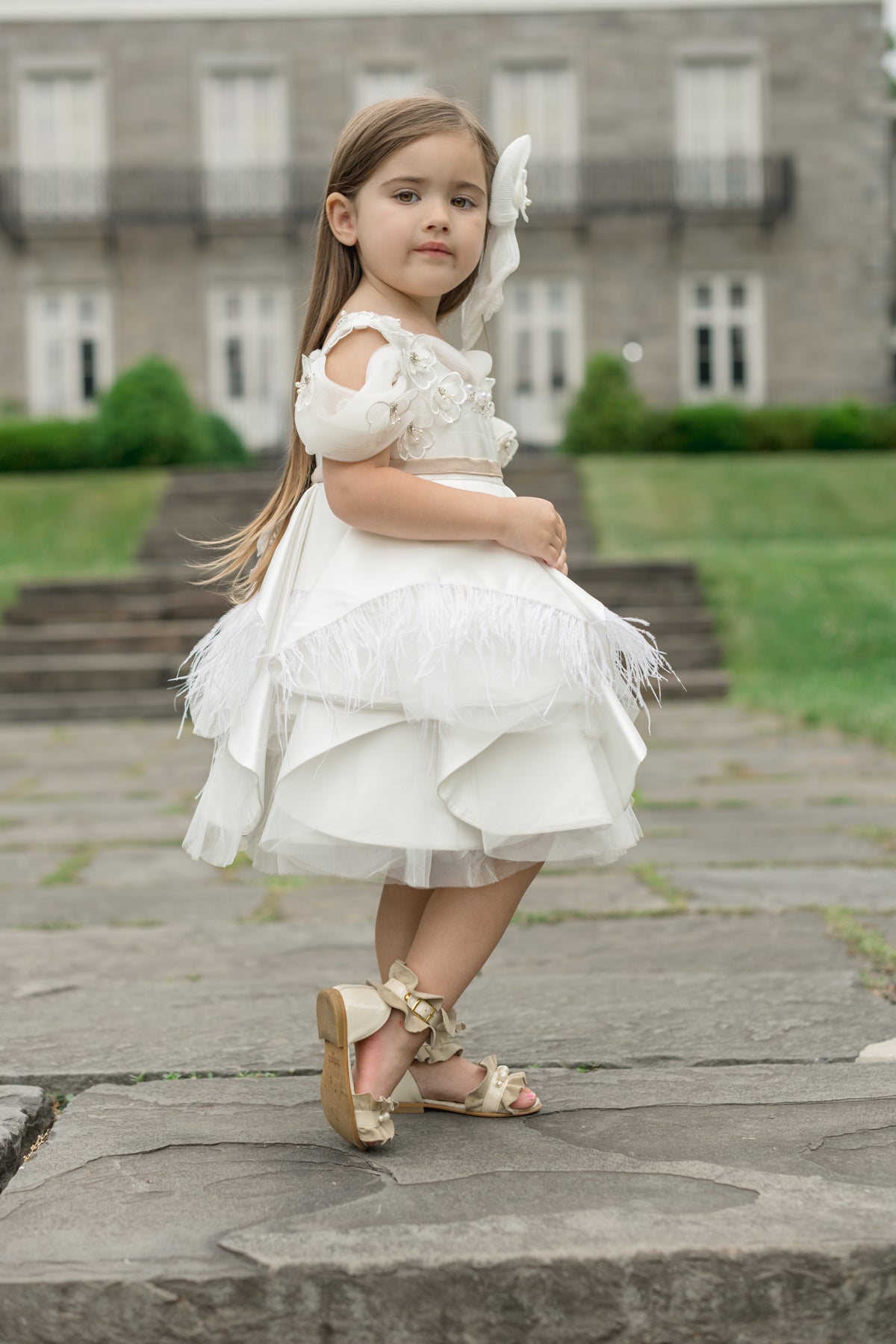 White Linen Dress for Girls, Rustic Flower Girl Dress, Flowergirl Dress  With Ruffles, Linen Babygirl Dress, Linen Baby Clothes -  Israel