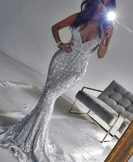 Sexy Sequin Evening Gown – MaestosoRosso