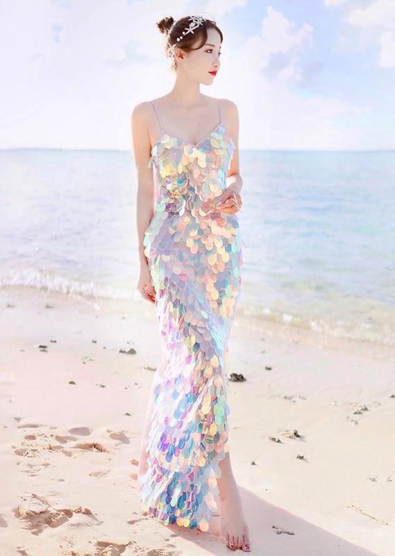 pastel sequin dress