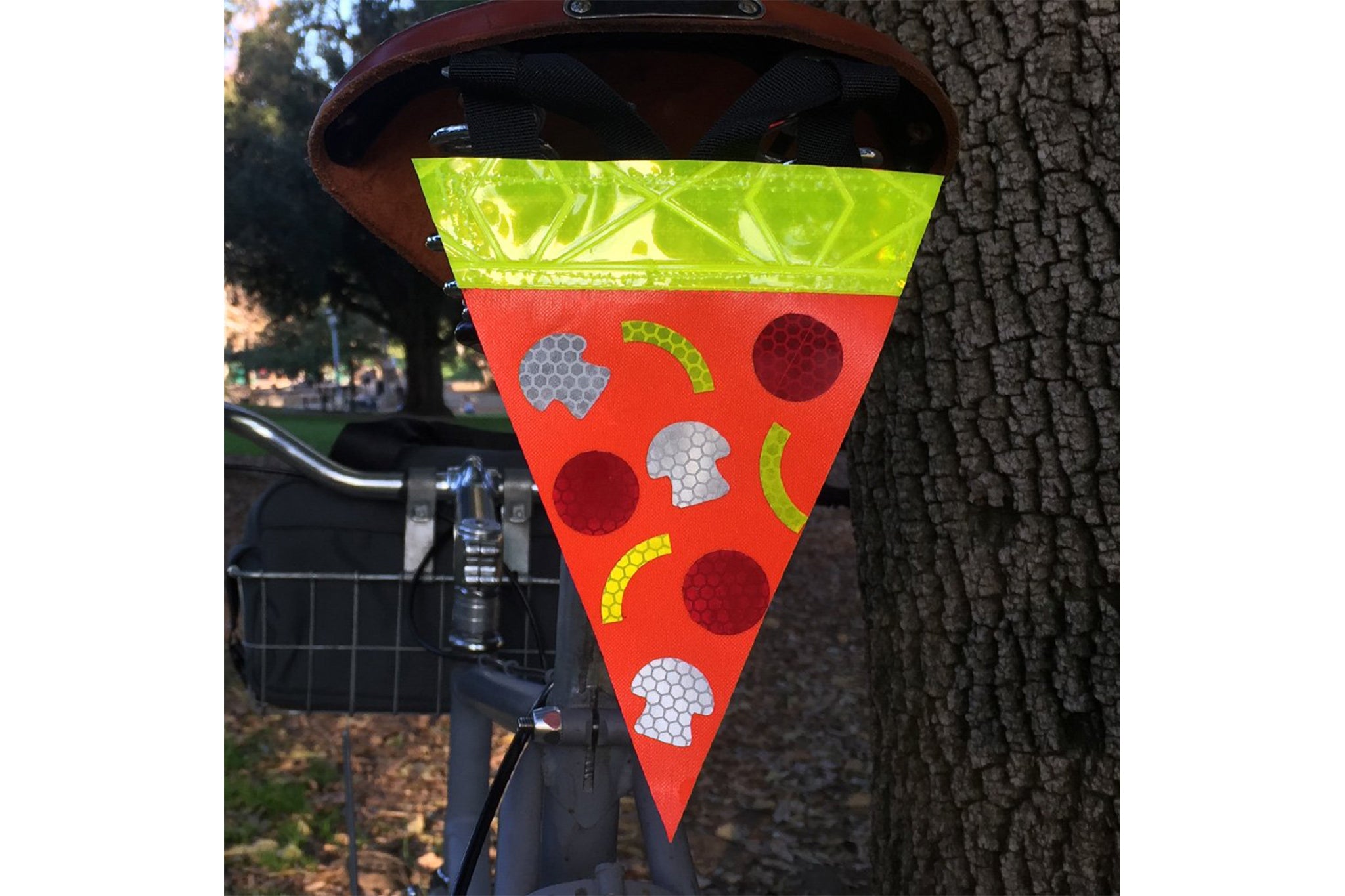 safety pizza bike reflector