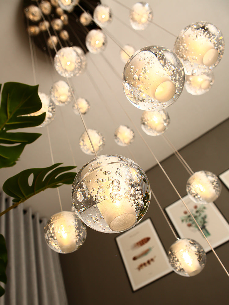 hanging glass bubble chandelier