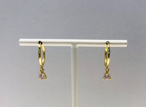SAM&CEL goldplated silver creoles with zirconia