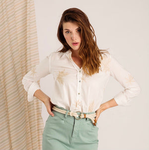 Wearable Stories Danae Blouse embroidered flowers