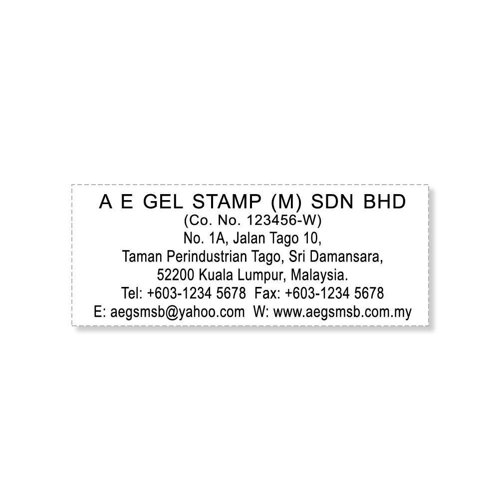 Company Address Stamp Self Inking Company Stamp Ae Stamp
