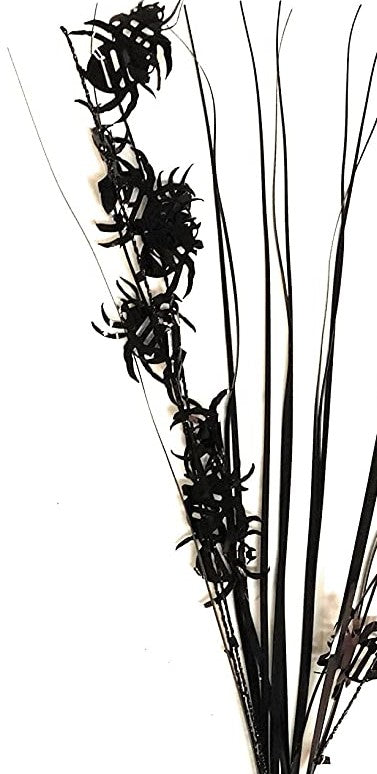 Halloween Black Spider Widow 19” Decorative Spray – Pack of 12