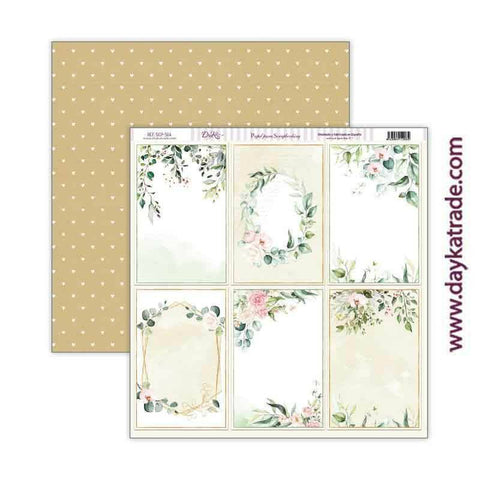 Papel SCP-095 Flores vintage Dayka 30x30cm