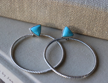 Turquoise Hoop Earrings